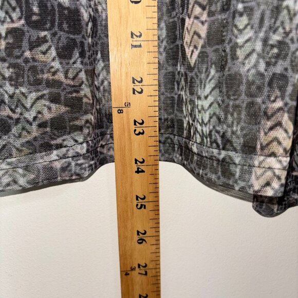 Damee Blue Polyester Mesh Trompe L’oeil Zip-Up Jacket Women’s M Art to Wear - Picture 9 of 12